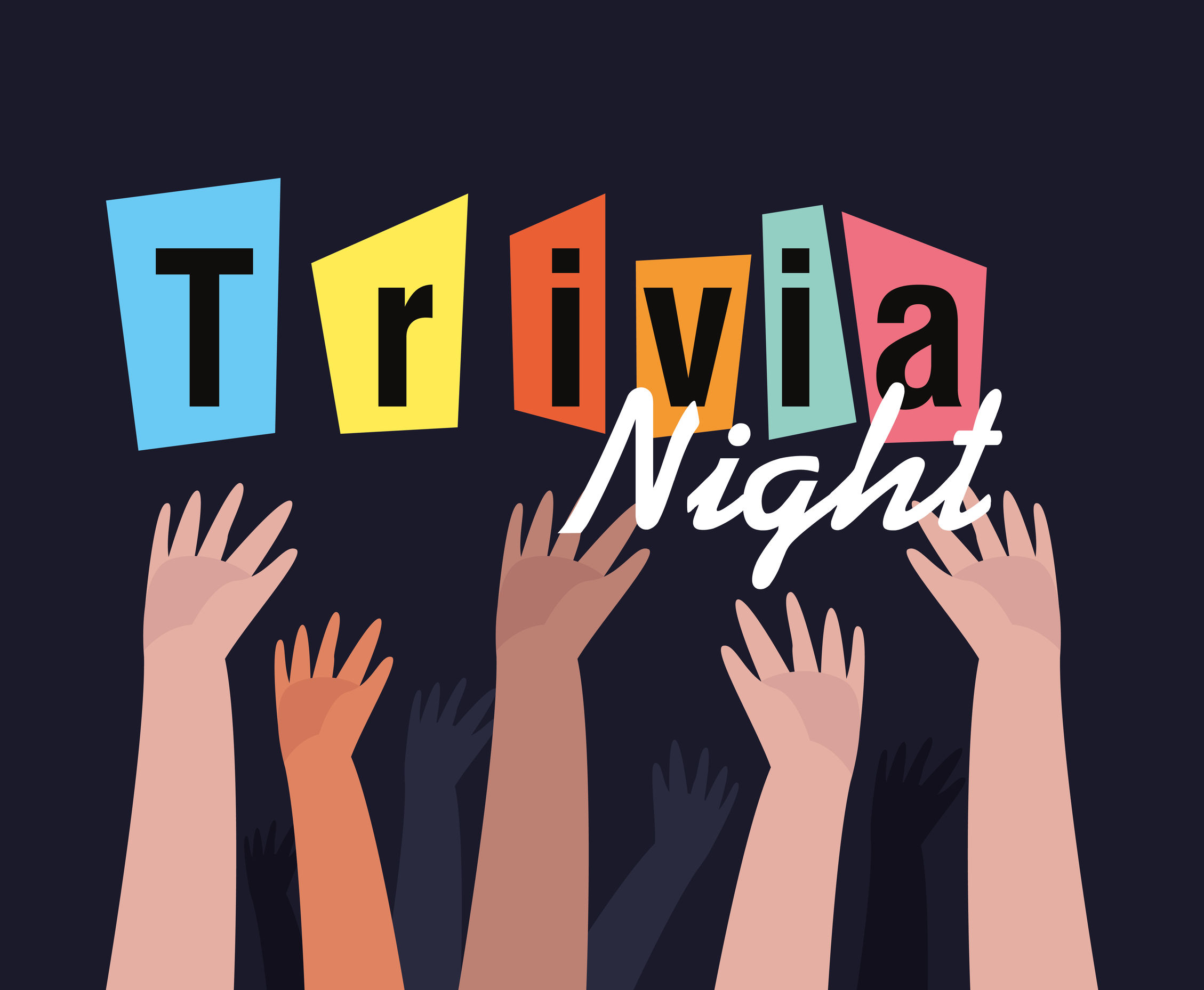 Trivia Night in block letters